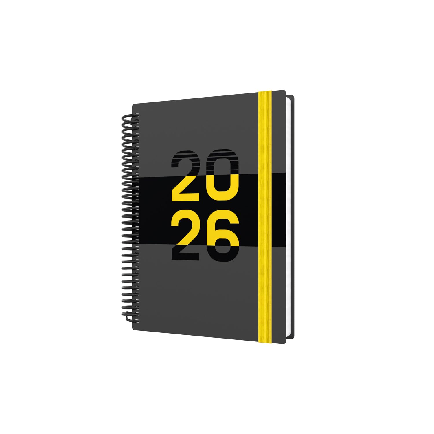 Collins - Delta - 2026 12 Month Calendar Year Planner, Day-To-Page with 1/2 Hourly Appointments Diary, A5 Wiro Bound Cover - Yellow (FP51.45-26)