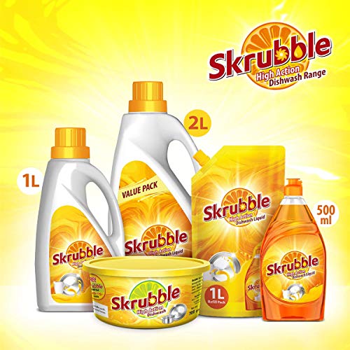 Image of Skrubble High Action Dishwash Bar with Free Scrub Pad, 700g