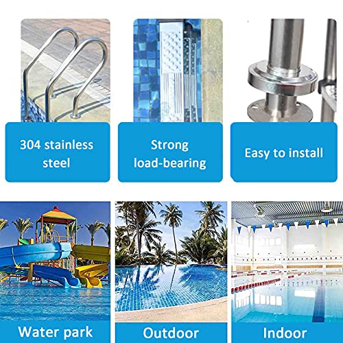 Barandilla para piscina en acero inoxidable 3 peldaños miniatura 6