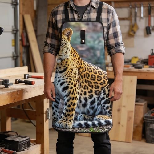 Delantal de trabajo BTCOWZRV Cool Leopard miniatura 5