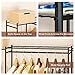 Neprock Portable Closet Wardrobe, Metal Clothing Rack with 8 Shelves & 1 Hang Rod, Free Standing Closet Rack for Hanging Clothes Closet Organizers and Storage, 63