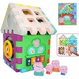 Pepa Pig - Casa de actividades para niños, desarrollo preescolar, juguetes de construcción de fácil instalación, juguetes de interior con actividades...