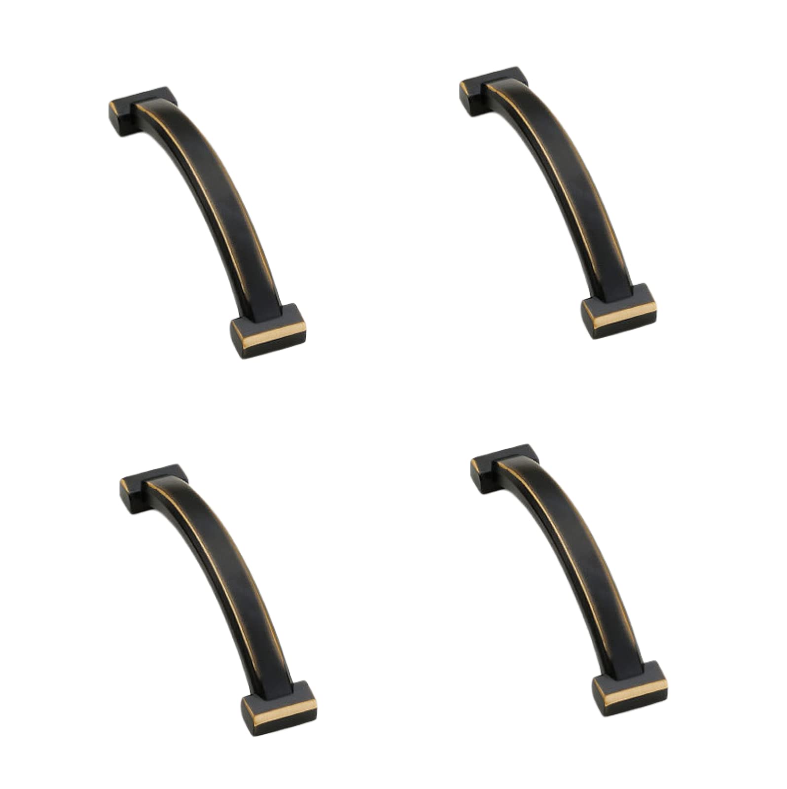 Maniglie per Cassetti da Cucina Maniglie per Mobili Confezione da 4 Stile Cinese Maniglia per Scarpiera Maniglia per Porta in Ottone Mobili Antichi Tre Barre 96 mm