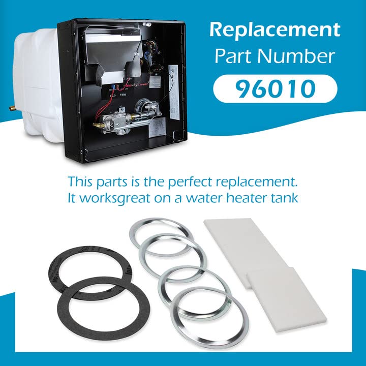 Image of 96010 Water Heater Gasket Kit - Fit for Tank for Use On Atwood Water Heaters, Package Includes 4 x 96010 Rings, 3 x Asbestos Washers and 2 x Gasket(9 Parts)