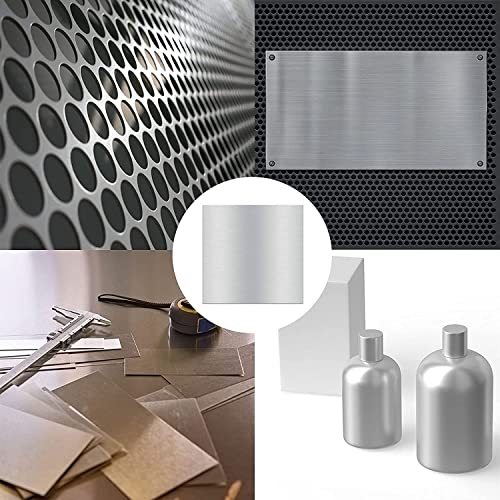 Image of 6061 T651 Aluminum Sheet Metal 12 x 12 x 1 /32(0.8mm) Inch Flat Plain Aluminum Plate Covered with Protective Film, Heat Treatable Rectangle Aluminum Metal Plate for Crafting, Finely Polished & Deburred
