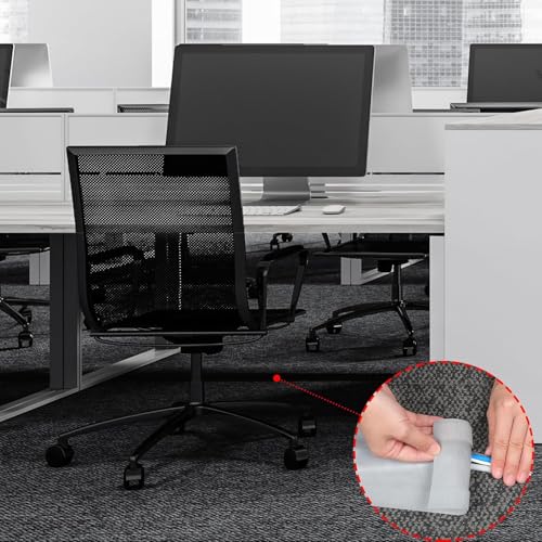 Image of WILLBOND Carpet Cord Cover Cable Protector Floor Cover Cable Protector Management Only for Commercial Office Carpet(98.43 ft,Grey)