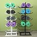 LZMZMQ Black White Yoga Mat Holder Stand, Large Capacity Gym/Studio Exercise Mats Display Shelf, 5 Tier Floor Standing Foam Roller Storage Rack (Color : Black)
