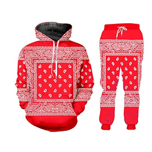 DIONGS Kvinnor/män joggingbyxor 3D-byxor sweatshirt färgglad paisley grafisk träningsoverall träningsbyxor 2-delat set HSPA70313 5XL