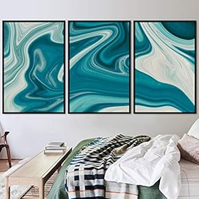 signwin 3 Piece Framed Canvas Wall Art Abstract...