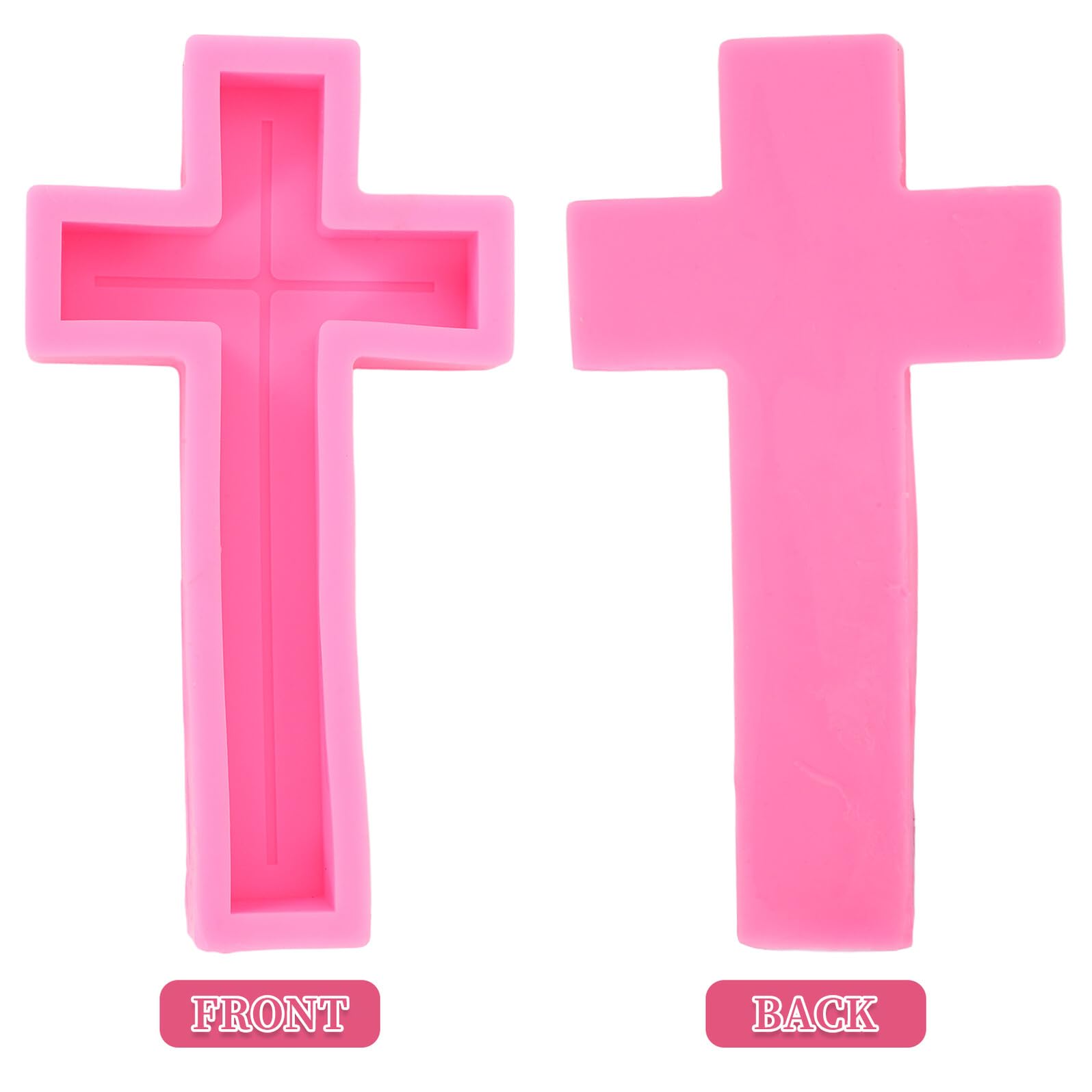 SUPVOX Stampo in Silicone a Forma di Croce 33 CM per Candele e Saponi Flessibile e Resistente alle Alte Temperature Multiuso per Resina Epossidica e Creazioni Fai-da-Te Religiose