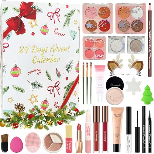 Makeup Advent Calendar 2025 24 Days Christmas Makeup Gift Set for Women & Teens Makeup Set Christmas Countdown Calendar Make up Set for Girls Holiday Surprise Make Up Kit for Women Full Kit