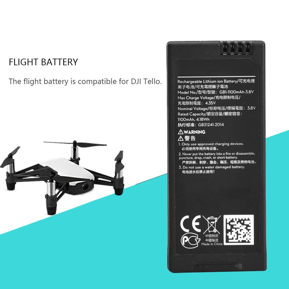 Batería de Vuelo de 1100 MAh 3,8 V, Accesorio de Batería para Drones con Celdas Control Remoto Drone Quadcopter