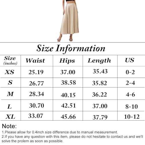 Jupe midi en satin taille haute pour femme - Finition premium fluide