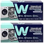 Professional Washing Machine Dishwasher 3in1 Limescale Descaler & Detergent Remover 24 x 50g Sachets (2 Pack)