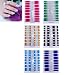 Nail Art Aufkleber, 12 Blatt Selbstklebende Maniküre Sticker, Einfarbig Sticker Schöne Mode, Glitzer Nagelaufkleber, Full Wraps Nagellackaufkleber, Wasserdicht, für Frauen Und Mädchen DIY Nail Art