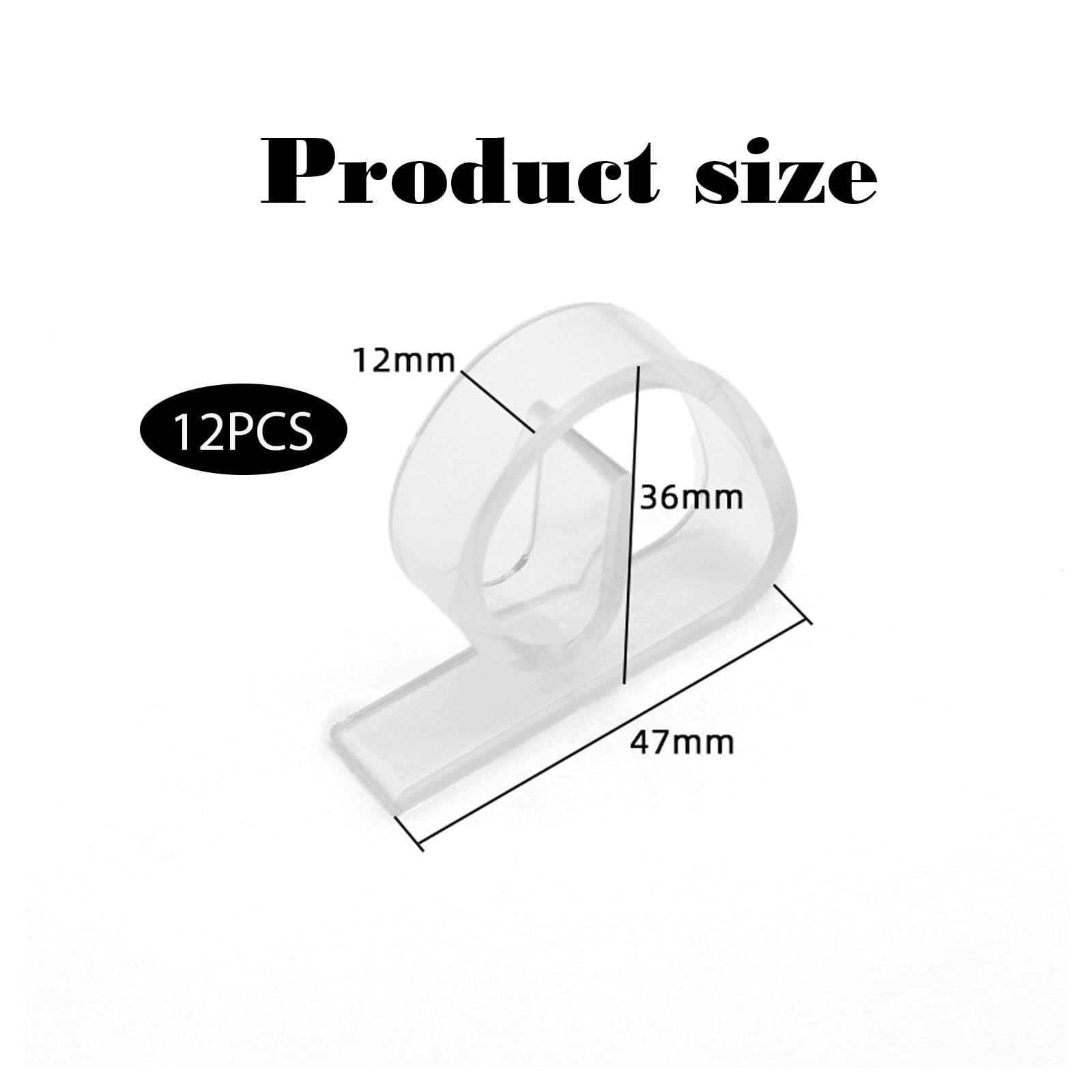 Lot de 12 pinces à nappe transparentes - Forte force de serrage - Pour nappe dans la salle à manger