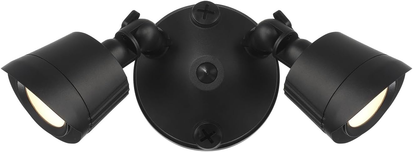 Savoy House 4-FLOOD-A2-3000K-BK Lighting Assets Outdoor Flood Light, Integrated LED 2-Light 44 Total Watts, 4" H x 8" W, Black