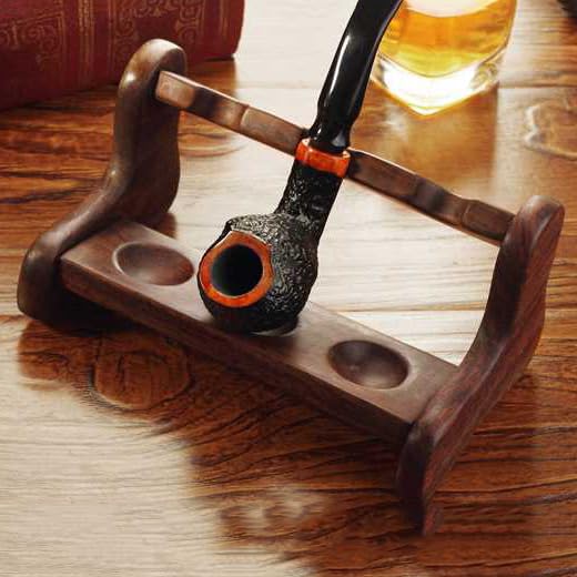 Amazon.co.jp: パイプスタンドホルダー、木製タバコパイプスタンド