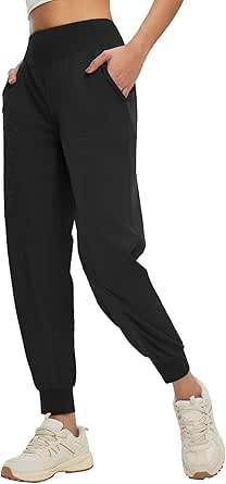 BALEAF Women's Hiking Joggers Pants Lightweight Quick Dry with Zip Pockets Outdoor Athletic Workout Running Casual