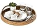 KOUBOO La Jolla Rattan Serving and Display Tray with Handles, Hosting, Party and Ottoman Tray for Tea, Living Room