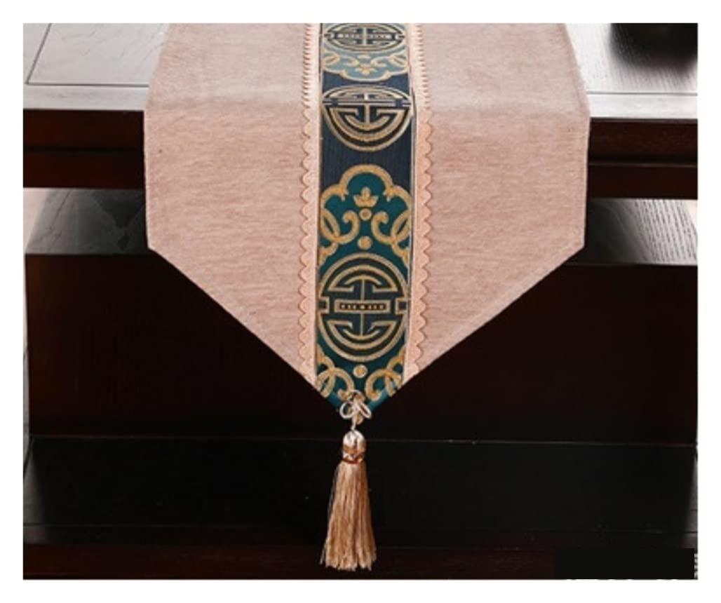 Dining Table Vintage Table Runner Coffee Dresser Runners Farmhouse Style Cloth Kitchen Decoration(A,33*240cm)
