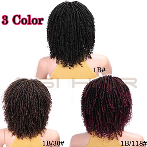Perruque dreadlock kinky pour masquer les cheveux abîmés avec des tresses synthétiques courtes - 5