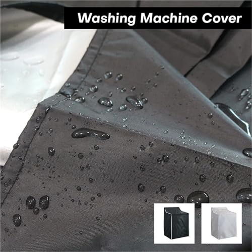 Funda para lavadora Oxford negra (pack de 3) con cremallera protectora universal 6