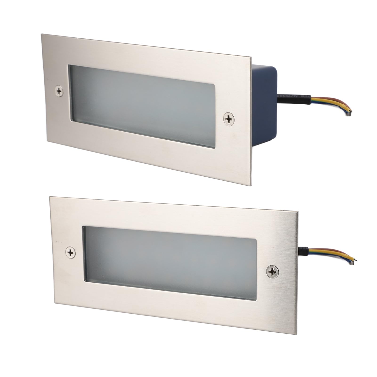 Luz de paso LED Luz de pared de escalera integrada de aleación de aluminio impermeable para interiores y exteriores Iluminación brillante blanca cálida de 3000 K para escaleras,