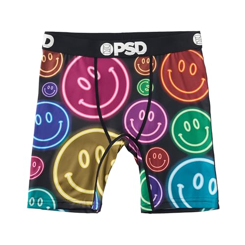 Image of PSD Underwear Youth Boys Boxer Briefs - Smiley Print, Comfortable Active Underwear for Boys, Boys Underwear Packs & Singles