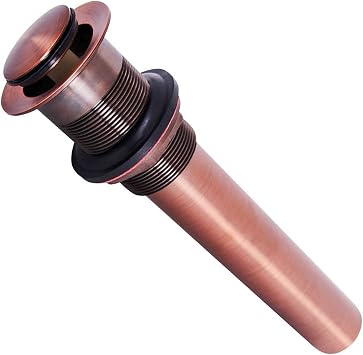 Highcraft R1034 Vessel Sink Drain Strainer Pop Up Drain Assembly without Overflow, Bathroom Faucet Vanity Sink Stopper Oil Rubbed Bronze