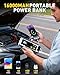 AUXITO Jump Starter 8000A Portable Car Battery Jump Starter with Large LCD Display Jump Cable with Smart Clamps Power Bank Emergency Flashlight for Cars Heavy Duty Jumper Box for Car Battery