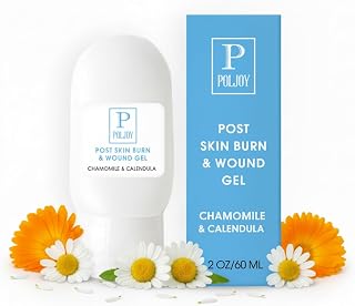 Burn Gel, Hydrogel Based Botanical Gel with Calendula, Chamomile & Aloe; Lightweight, Non-Greasy Formula for Minor Burn Skin Care - 2 oz / 60 ml, Made in USA