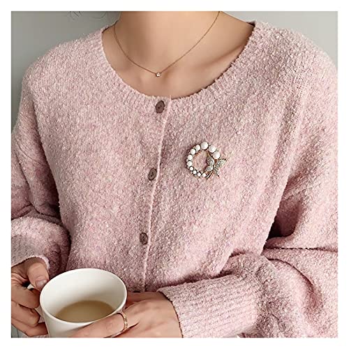 Broche papillon strass et perles élégante pour femme par WXKAGF