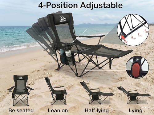 Silla de Camping Reclinable HASIKA con Reposapiés miniatura 4