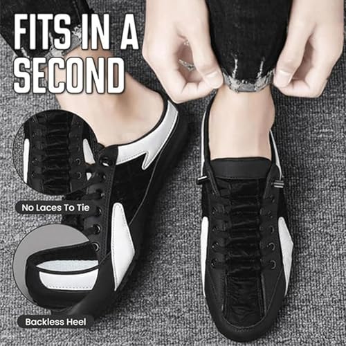 Men's Backless Sneakers,New Summer Slip-on Men's Sports Slippers, Casual Mule Open Back Sneakers Sports Shoes Low-Top Walking Outdoor Shoes4