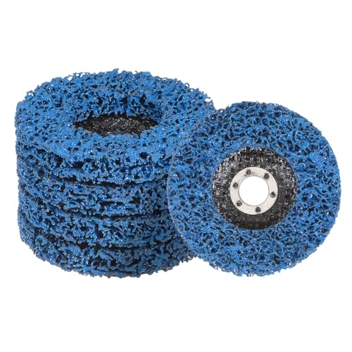 QUARKZMAN 5er-Pack Streifenscheiben Entfernungsscheiben 4x5/8 Schneller Rostentferner Schleifscheiben für Winkelschleifmaschine Reinigen Schweißnähte, Blau