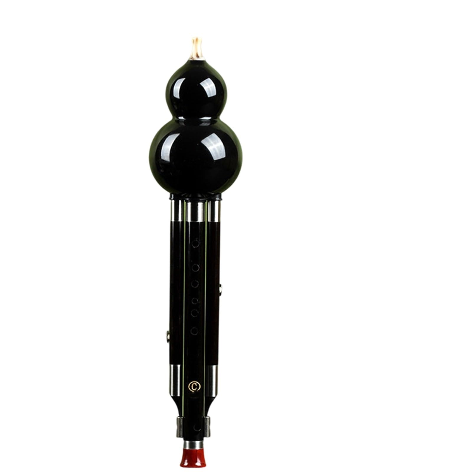 Hulusi Flute Profesjonalne Wykonanie 7otworowe Hulusi Wykonane W Całości Z Palisandru I Hebanu Tonacji C B Dur 3 Nutami(All ebony C Key)