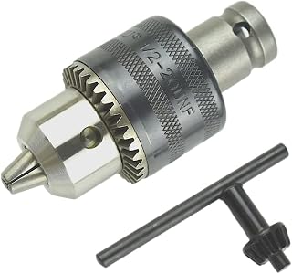 1/2-20UNF 1.5mm-13mm Drill Chuck Quick Change Drill Adapter Converter Drill Accessories with 1/2 "Socket Square Adapter for Drill for Air Impact Wrench