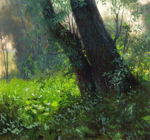 Tableau toile arbres par Lagorio 60x90cm pour habiller un mur vide