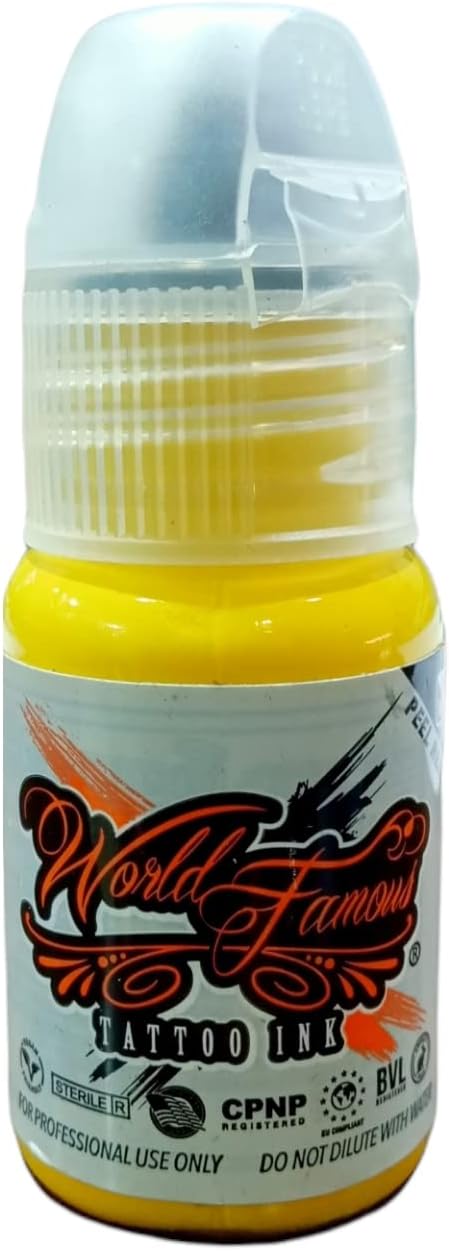 World Famous Tattoo Ink Canary Yellow (1/2oz)