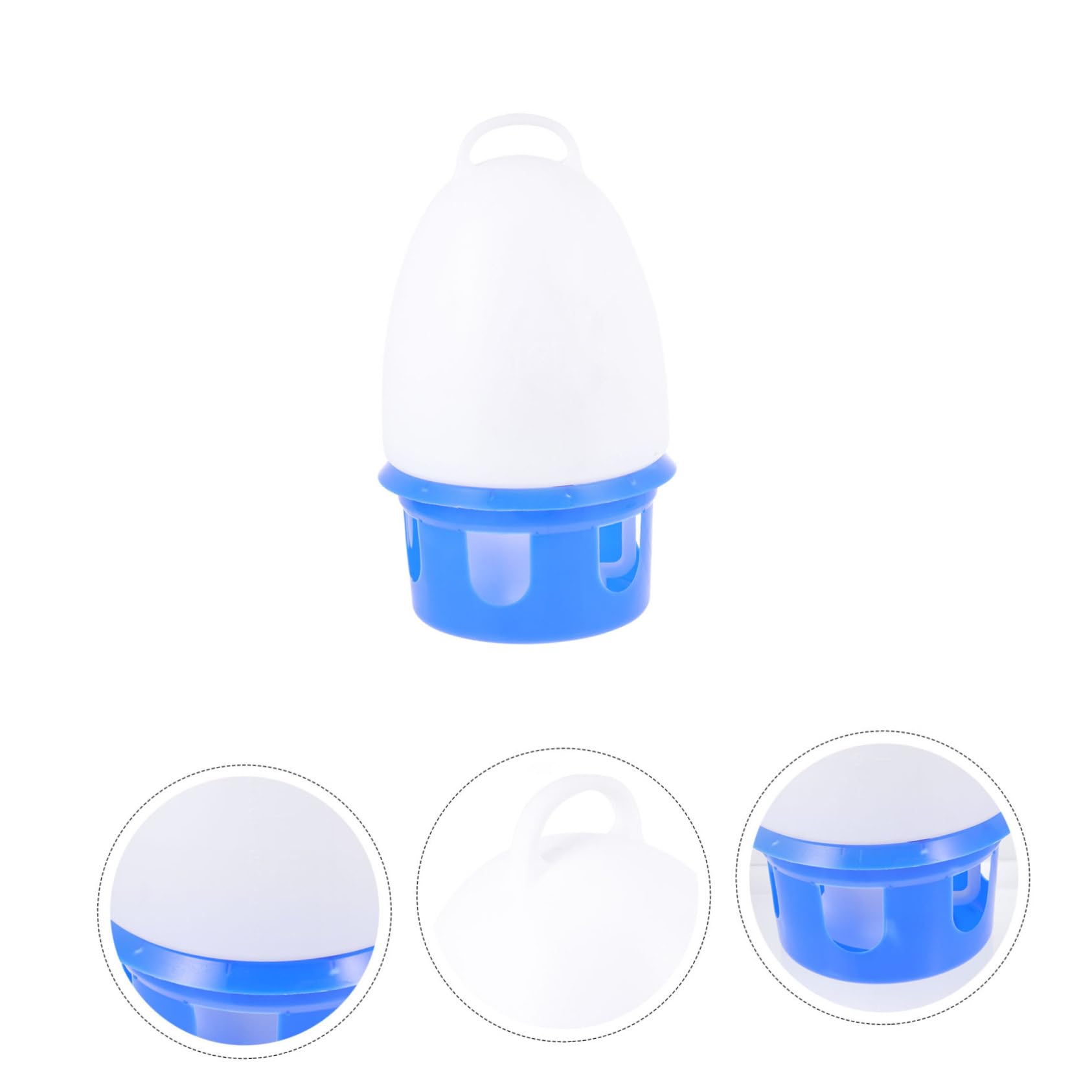 Beverino Automatico per Piccioni in PVC Rimovibile Blu Rotondo | Beverino Automatico per Uccelli, Colomba Domestica e Parrocchetti, 1 Pezzo, per Decorazione della Casa