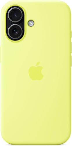 Apple iPhone 17 Silicone Case with MagSafe and Camera Control: Lightweight Phone Case, Wireless Charging Compatible, Smooth Matte Finish; Neon Yellow ​​​​​​​ - 5