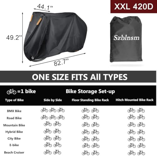 420D Ripstop Bike Cover for 1-3 Bikes