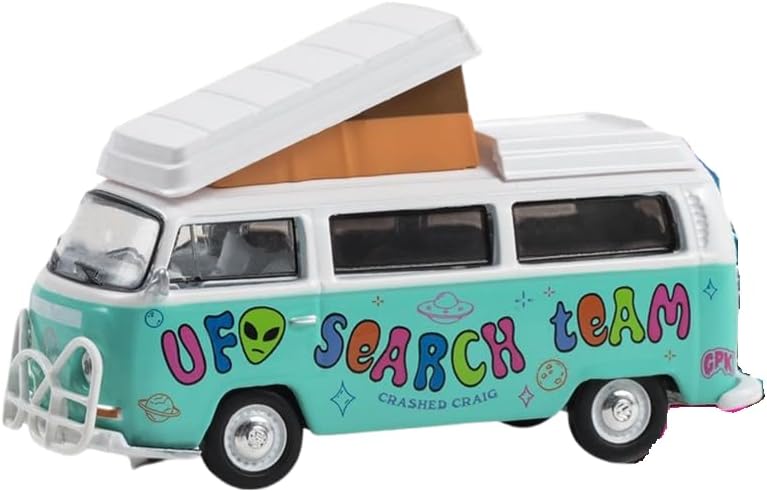 Miniatura 3 de Greenlight 54090-B - Cubo de basura para niños Serie 5  Crashed Craig  1968 V W Tipo 2 Campmobile con parachoques Hurst  Equipo de búsqueda OVNI