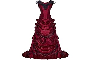 Women's Victorian Bustle Wedding Gown Renaissance Costume