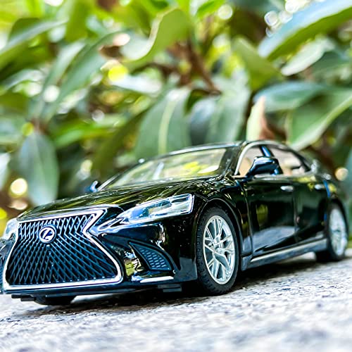Modelo de auto Lexus LS500h a escala 1:32 negro miniatura 7