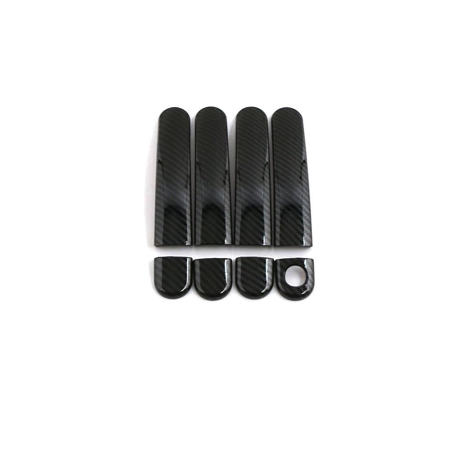 CSSPDM Car Accessories ABS Carbon Gate Door Handle Trim Frame Sticker Cover Decoration Molding for Tiguan MK1 2007-2016(B)