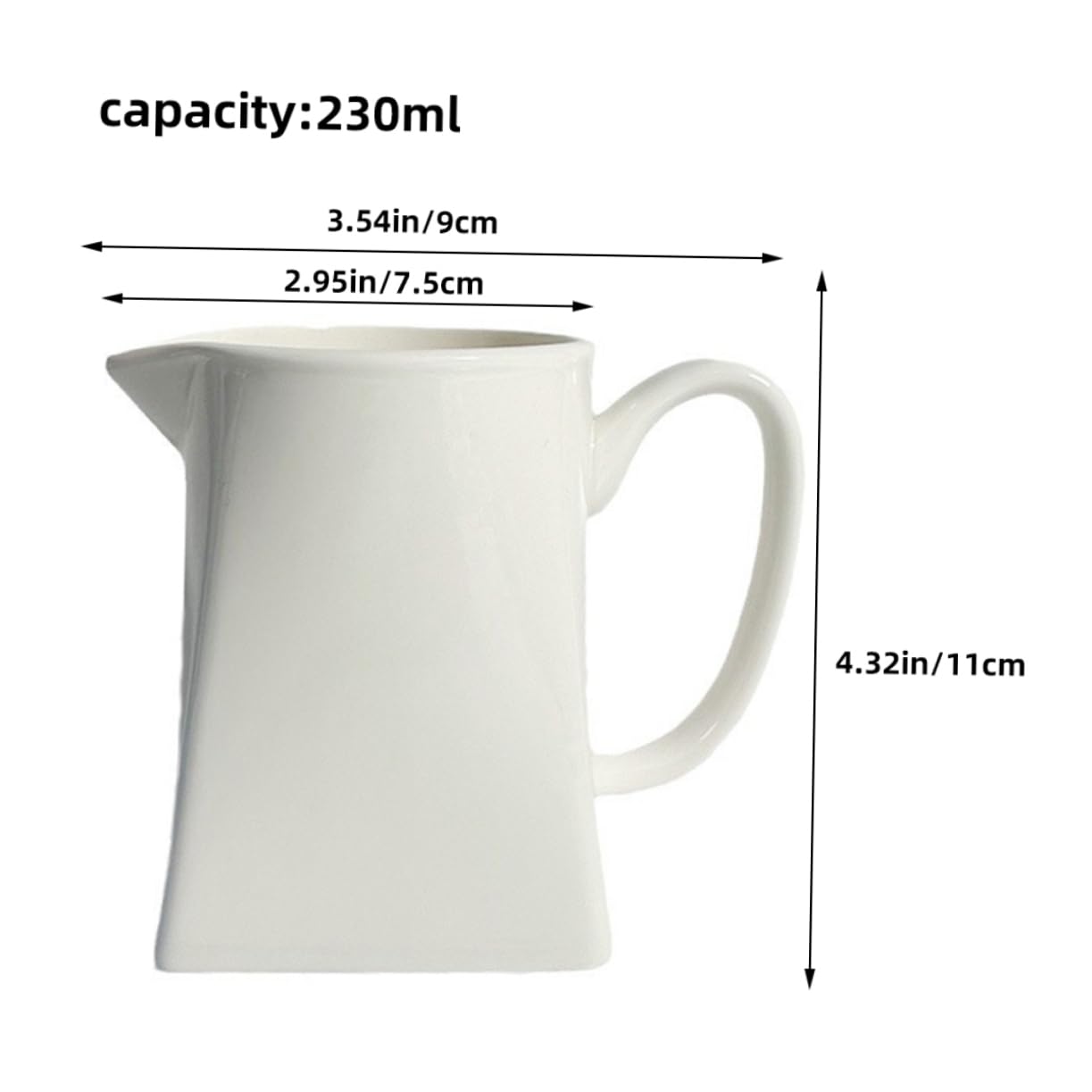 CIYODO Soy Dipping Bowls Replacement Mini Ceramic Creamer Pitcher for Coffee Tea Milk Sauce Dispenser