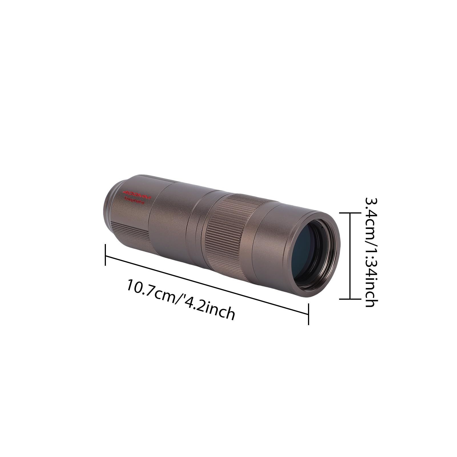 Jiawu Teleobiettivo, Kit Obiettivo Fotocamera per Telefono Stretto/panoramico da 400 Mm, Obiettivo Macro con, Adatto per la Maggior Parte della Fotografia di Smartphone