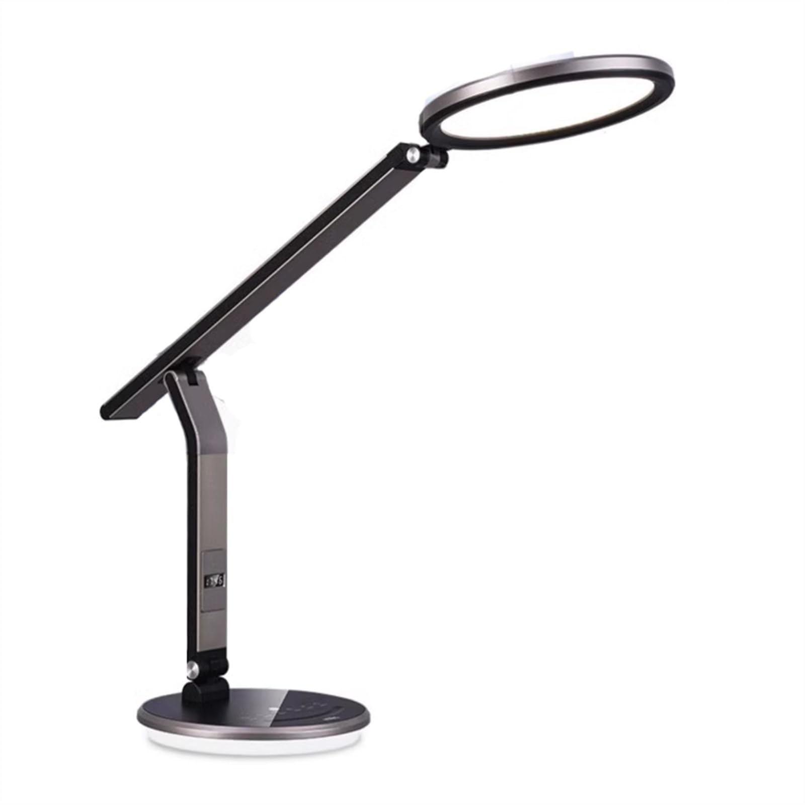 Lamps Lampada da tavolo LED con orologio digitale LCD, lampada dimmerabile intelligente, protezione degli occhi, controllo tattile 24 W, colore luce variabile, timer 5/25 min, luce notturna Desk Lamp